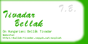 tivadar bellak business card