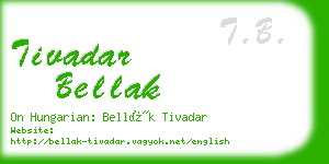 tivadar bellak business card